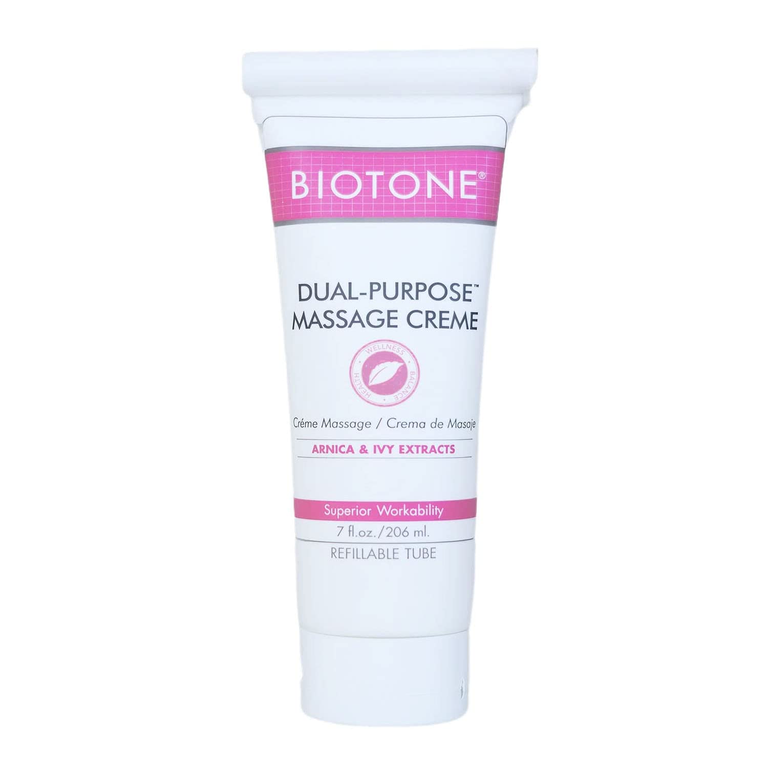 BIOTONE Dual-Purpose Massage Crème with Arnica and Ivy Extracts, Pure Ingredients, Effortless Glide, Luxurious Feel, More Workability, Less Reapplications